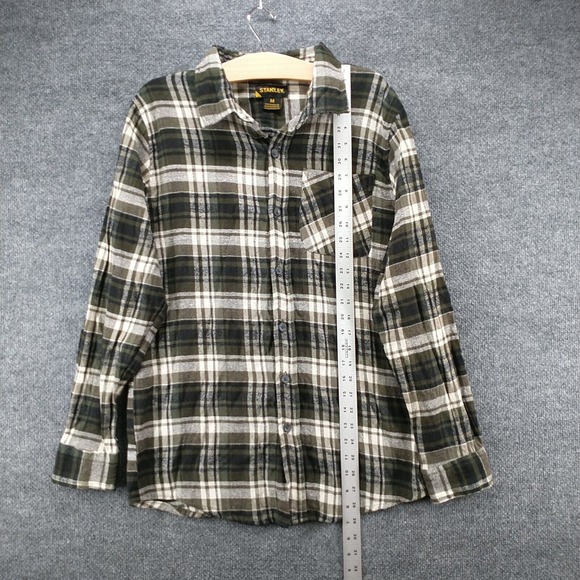 Stanley Men's Button Up Shirt Multicolor Medium Long Sleeve Plaid Flannel - Picture 9 of 11